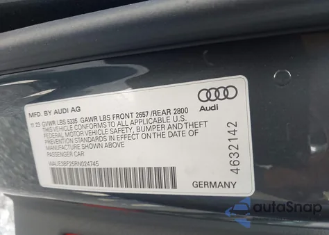 2024 Audi A6 Premium Plus 45 Tfsi Quattro S Tronic from USA, damaged, VIN WAUE3BF25RN024745